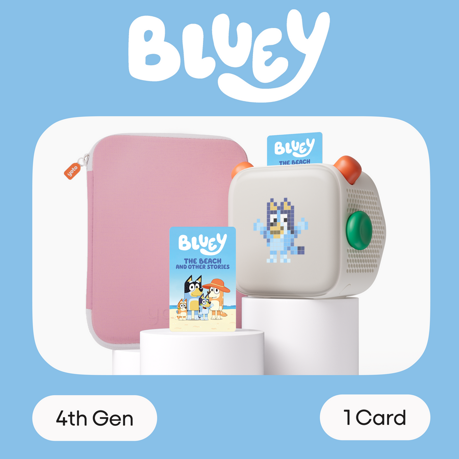 Yoto Player 4th Gen + Bluey + Card Case